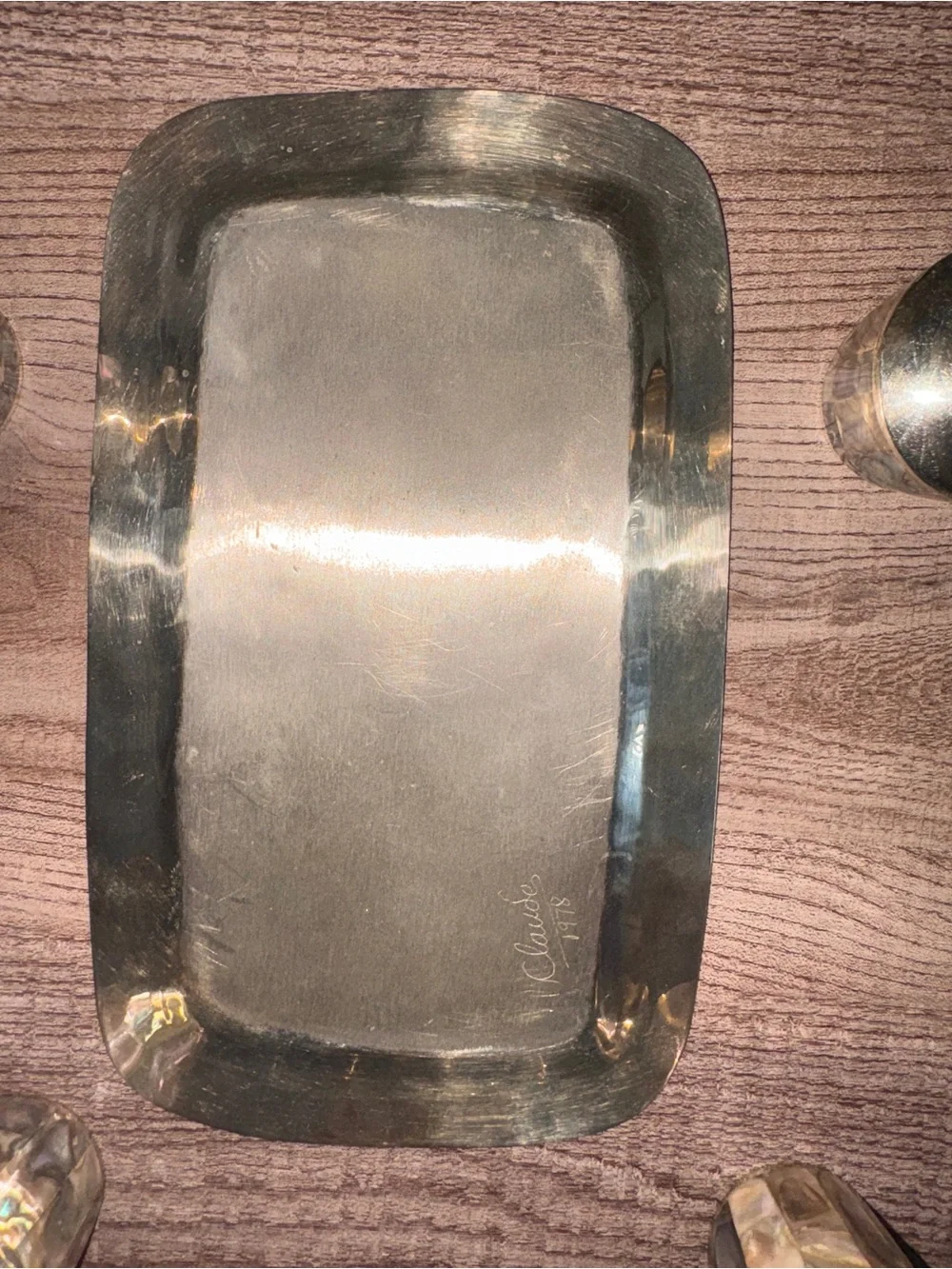 Mother of Pearl Toothbrush Holders Set - Iridescent Shell Accent